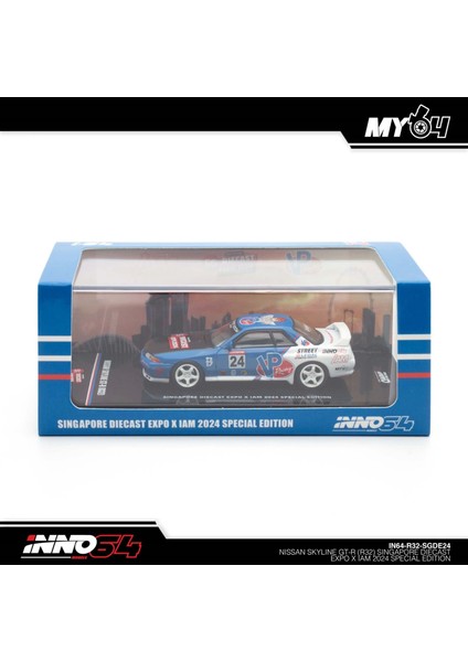Inno 1/64 Nissan Skyline Gt-R (R32) Singapore Diecast Expo 2024 Special Edition IN64-R32-SGDE24