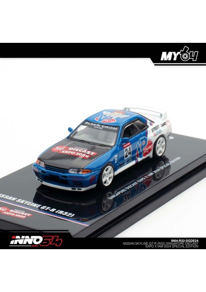 Inno 1/64 Nissan Skyline Gt-R (R32) Singapore Diecast Expo 2024 Special Edition IN64-R32-SGDE24