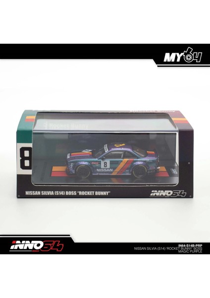 Inno 1/64 Nissan Silvia (S14) Boss "rocket Bunny" Purple IN64-S14B-PRP
