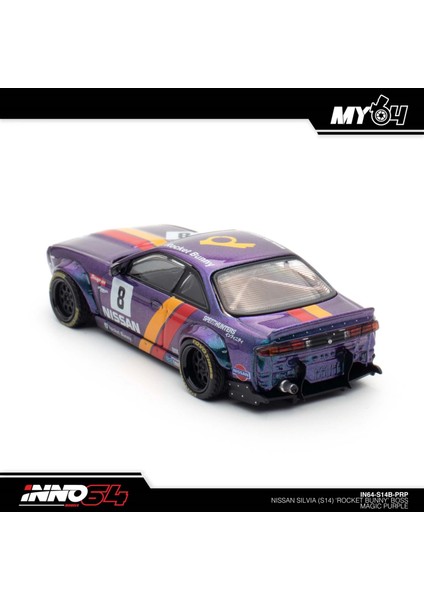 Inno 1/64 Nissan Silvia (S14) Boss "rocket Bunny" Purple IN64-S14B-PRP