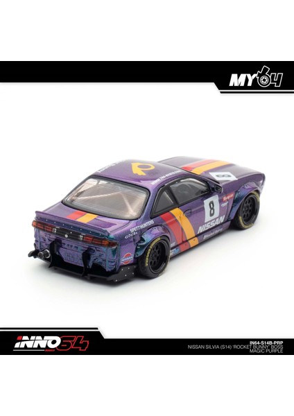 Inno 1/64 Nissan Silvia (S14) Boss "rocket Bunny" Purple IN64-S14B-PRP