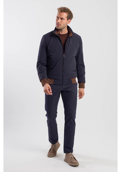 Lacivert Comfort Fit Dik Yaka Mont fiyatları