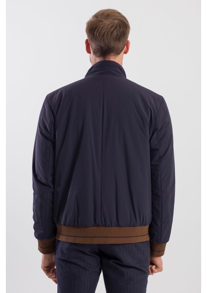 Lacivert Comfort Fit Dik Yaka Mont fırsatları