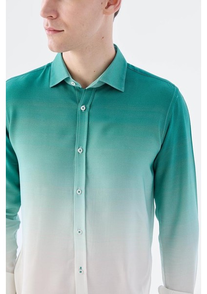 Yesil Comfort Fit Normal Yaka Gömlek fırsatları