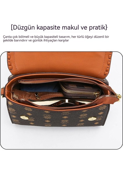 Yeni Büyük Kapasiteli Çanta Retro Hafif Lüks Rahat ve Çok Yönlü Çapraz Askılı Çanta (Yurt Dışından)