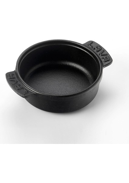 Döküm Yuvarlak Güveç Kabı Döküm Demir Yekpare Çift Kulplu ÇAP(Ø)14CM.