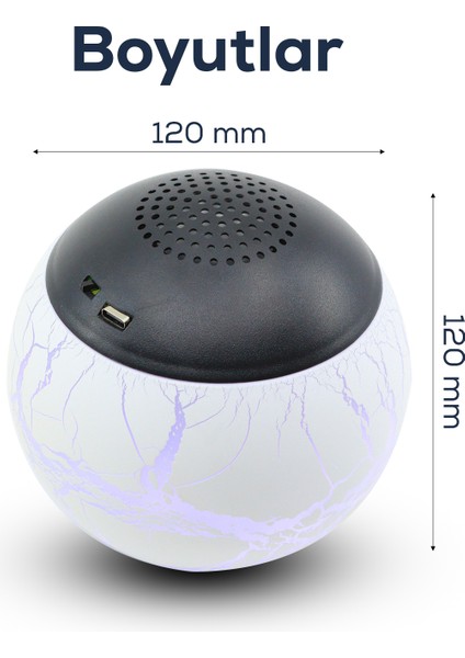 Projeksiyonlu Bluetooth Hoparlör | Dekoratif Gece Lambası