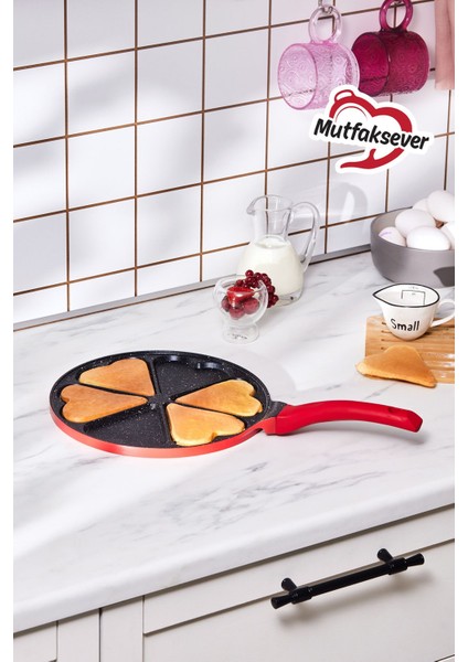 Mutfaksever Biogranit Döküm Love Pankek Tava 26 cm