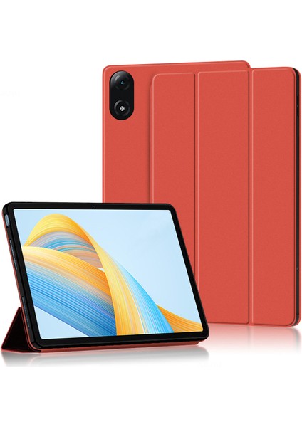 Honor Pad V8 Pro 12.1 Inç Üç Katlı Stand Folio Tablet Kılıfı Koruyucu Kapak Pu Deri Tablet Kapağı (Yurt Dışından)