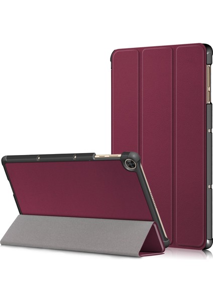 Honor Pad X8 / X8 Lite / Huawei Matepad T 10 Pu Deri Üç Katlı Stand Kapağı Anti-Damla Tablet Koruyucu Kılıf (Yurt Dışından)