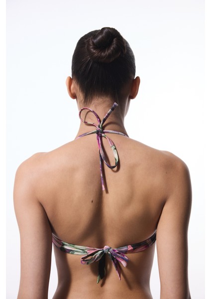 Briella Çiçekli Straplez Bikini Üstü