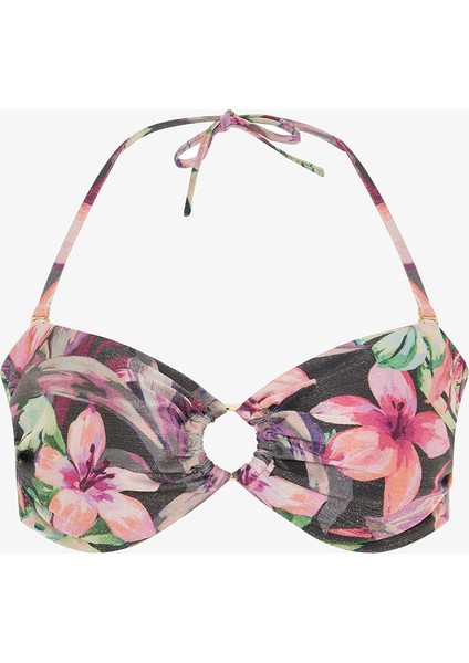 Briella Çiçekli Straplez Bikini Üstü
