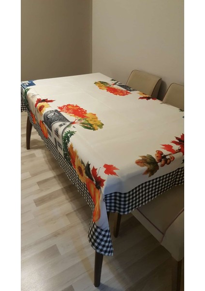Şantuk Kumaş Desenli Dertsiz Yemek Masası Örtüsü