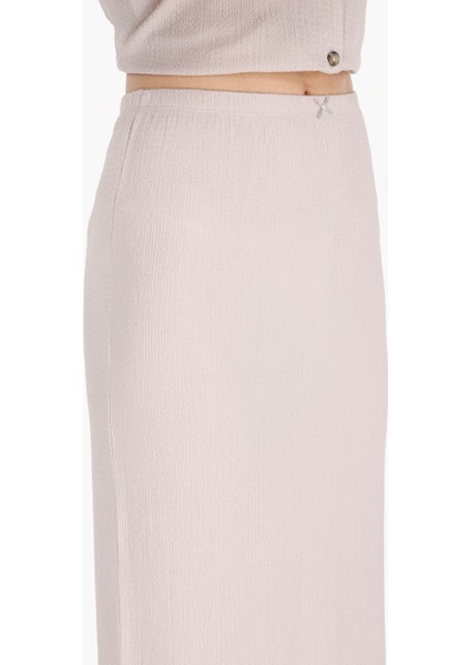Slim Fit Düz Kadın Bej Etek indirimleri