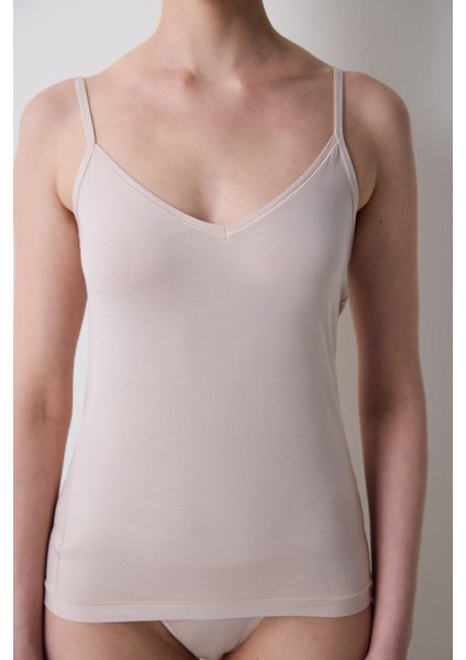 Thin Strap Açık Bej Atlet