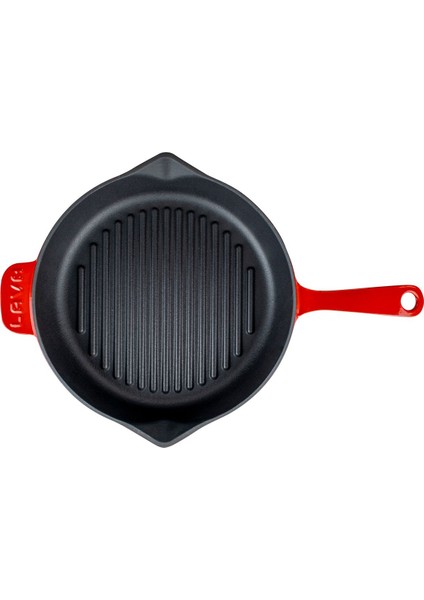Döküm Yuvarlak Izgara Tava Döküm Demir Yekpare Saplı ÇAP(Ø)28CM.