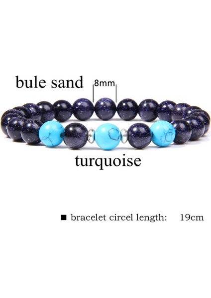 17CM Tarzı 2 Mavi Kum Doğal Howlite Gül Kuvarsı Kristal Aytaşı Bileklik Kadınlar Için Çakralar Boncuklu Bilezik Kadınlar Için Yoga Enerjisi Takı Браслет (Yurt Dışından)