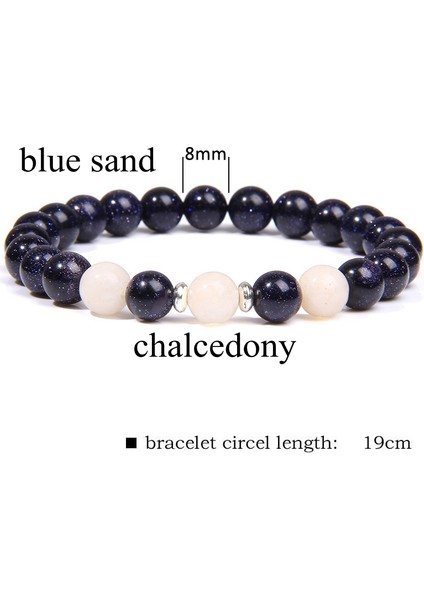 17CM Tarzı 1mavi Kum Doğal Howlite Gül Kuvarsı Kristal Aytaşı Bileklik Kadınlar Için Çakralar Boncuklu Bilezik Kadınlar Için Yoga Enerjisi Takı Браслет (Yurt Dışından)