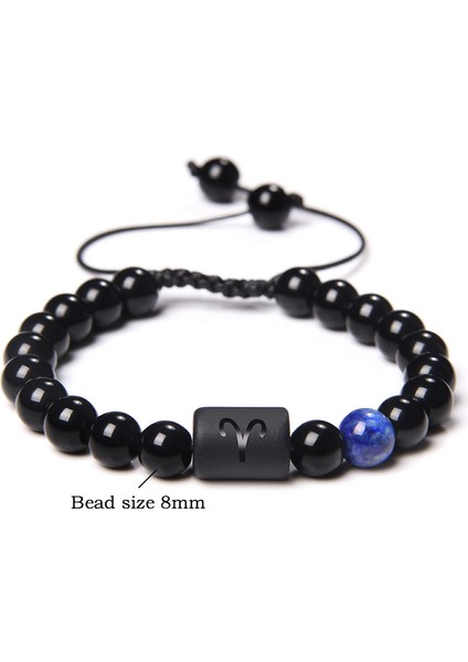 Boğa Burcu 12 Burç Takımyıldızı Çiftleri Bileklik Doğal Taş Boncuk Örgülü Bileklik Kadın Erkek Arkadaş Doğum Günü Takı Hediyesi (Yurt Dışından) indirimleri