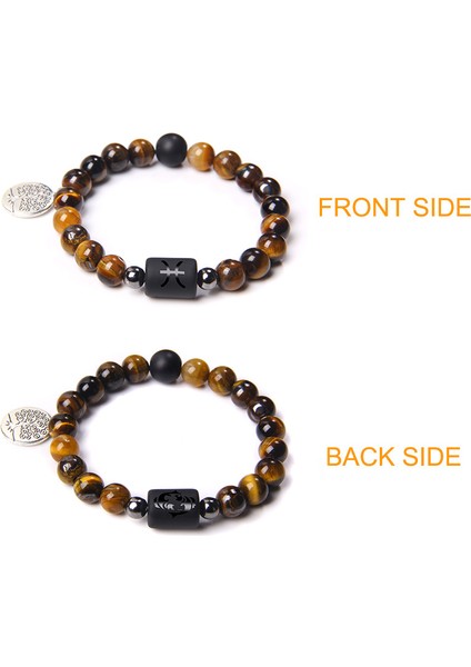 23CM Tarzı Boğa Burcu 12 Burç Doğal Kaplan Gözü Taş Boncuk Bilezik Yıldızlararası Esnek Hayat Ağacı Kolye Bileklik Erkek Kadın Takı (Yurt Dışından) indirimleri