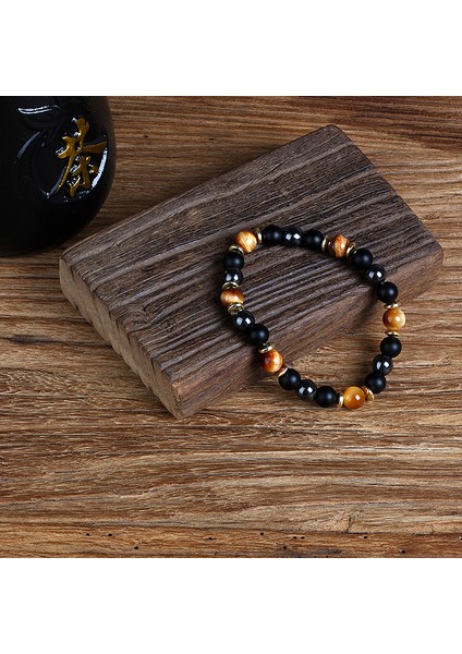 No.31 Tarzı No.22 Boyutu Doğal Kaplan Gözü Obsidyen Hematit Boncuklu Bileklik Erkekler Için Manyetik Sağlık Koruma Kadınlar Ruh Takı Hediye Pulsera Hombre (Yurt Dışından)