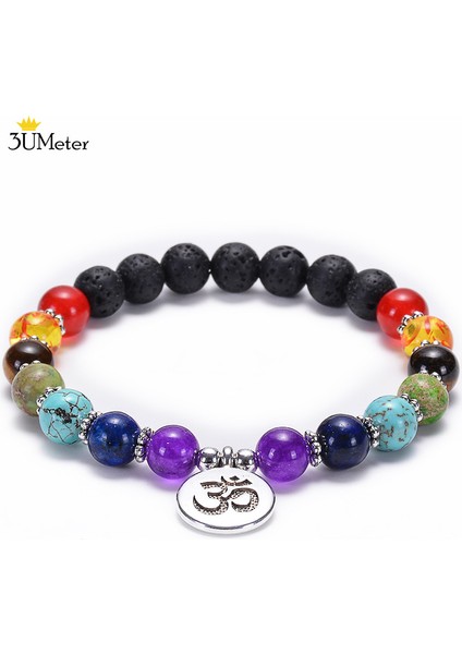 Çakra Bilezik-9 8mm Kaplan Gözü Boncuk Bileklik Doğal Taş 7 Çakra Bilezikleri Yoga Denge Boncukları Buddha Dua Esnek Bilezik Erkekler ve Kadınlar Için (Yurt Dışından)