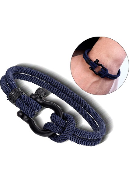 19CM Tarzı Paslanmaz Çelik -14 2021 Yüksek Kamp Paraşüt Ipi Şans Bilekliği Erkekler 316L Paslanmaz Çelik Bileklik Bayanlar Siyah Nal Tokası Bileklik (Yurt Dışından)