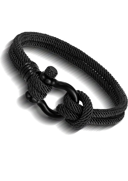 23CM Tarzı P.çelik -7 2021 Yüksek Kamp Paraşüt Ipi Şans Bilekliği Erkekler 316L Paslanmaz Çelik Bileklik Bayanlar Siyah Nal Tokası Bileklik (Yurt Dışından) fırsatları
