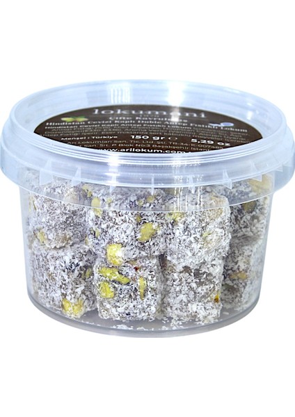 Hindistan Cevizi Kaplı Çifte Kavrulmuş Duble Antep Fıstıklı Lokum 150 gr