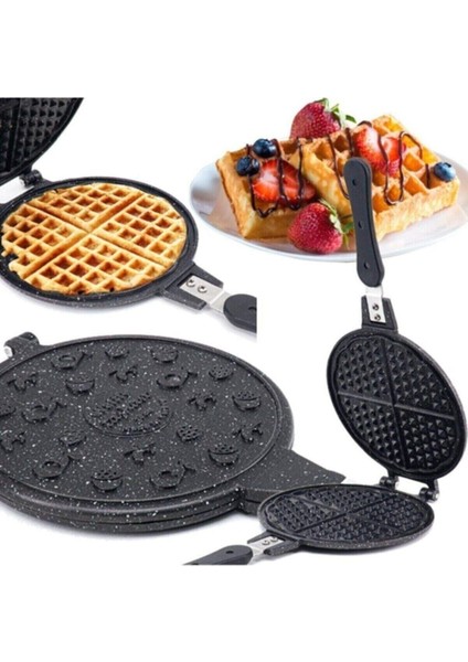 Waffle - Ocak Üstü Döküm Tava.