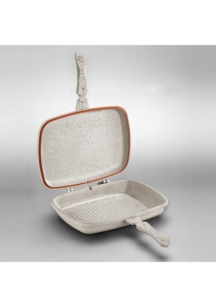 A1469-1 Duplo Kapaklı Tava 34 cm Bej fiyatları