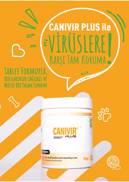Canivir Plus 120g Tablet Köpekler İçin Dış Etkenlere Karşı Destek