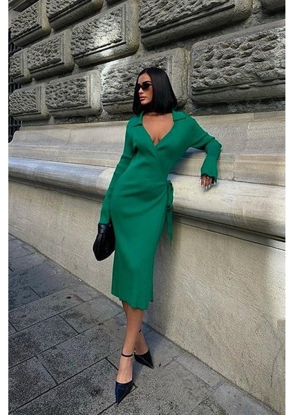 Austeja Fitilli Midi Elbise 2506-01