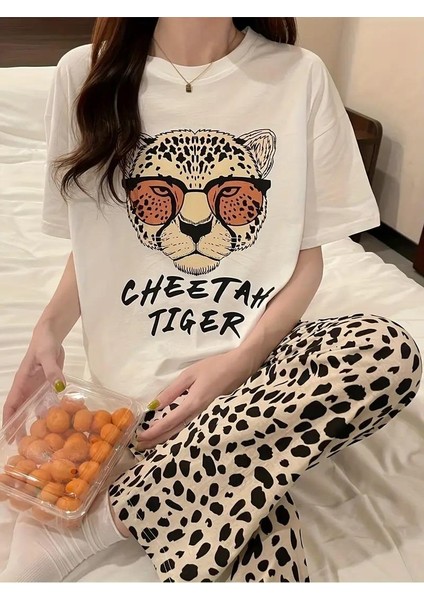 Çita Tiger Desenli Oversize T-Shirt fiyatları
