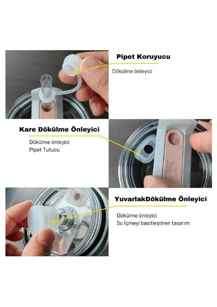 quencher uyumlu 3’lü silikon set – sızdırmaz tıpa, pipet koruyucu ve taban kılıfı