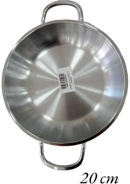 3 Lü Çelik Sole Tava Yumurta Sahan Seti Kapsül Tabanlı 16CM ,18CM ,20 cm