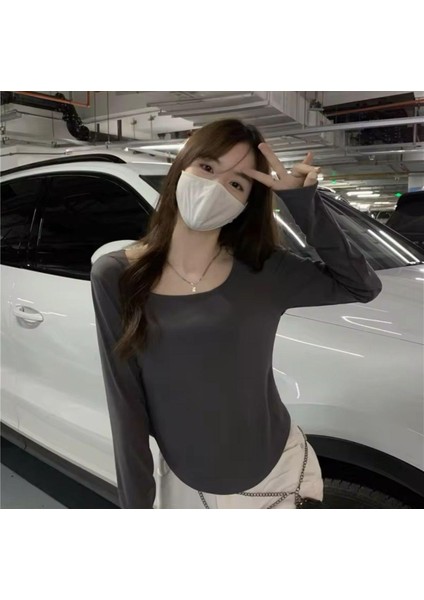 Uzun Kollu Y2K Cahron Basic Bodysuit