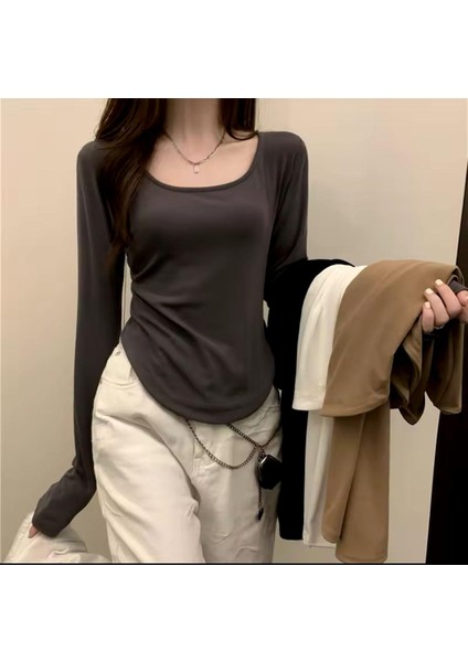 Uzun Kollu Y2K Cahron Basic Bodysuit modelleri