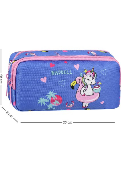 Canlorr Waddell Lisanslı Turkuaz-Pembe Unicorn Desenli Okul Sırt Çantası,beslenme Çantası ve Kalemlik indirimleri