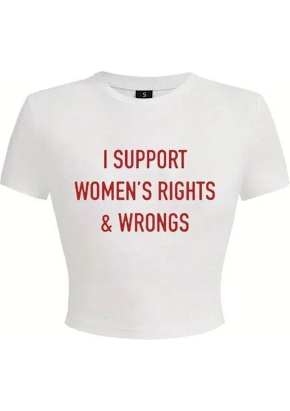 Kemer Boy Slogan Baskılı Crop Bluz fiyatları