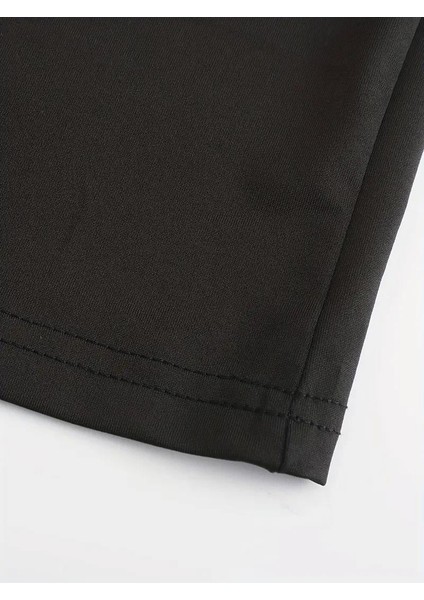 Uzun Kollu Sırt Baskı Gothic Bluz Crop