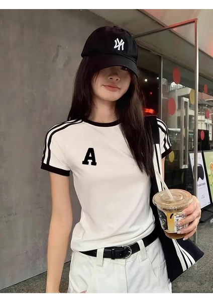 A Baskılı Şeritli Bluz Body Crop fiyatları