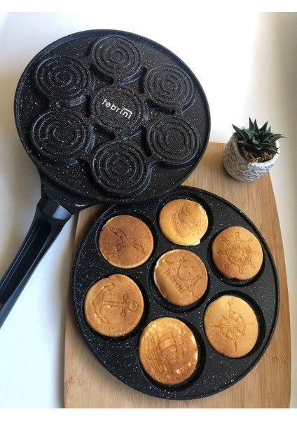 Figürlü Granit Döküm Pankek Krep Tavası modelleri