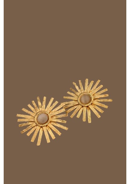 Altın Kaplama Geometrik Güneş Küpe fırsatları