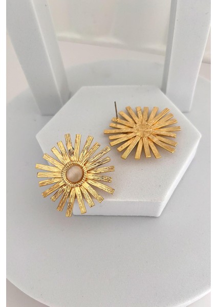 Altın Kaplama Geometrik Güneş Küpe indirimleri