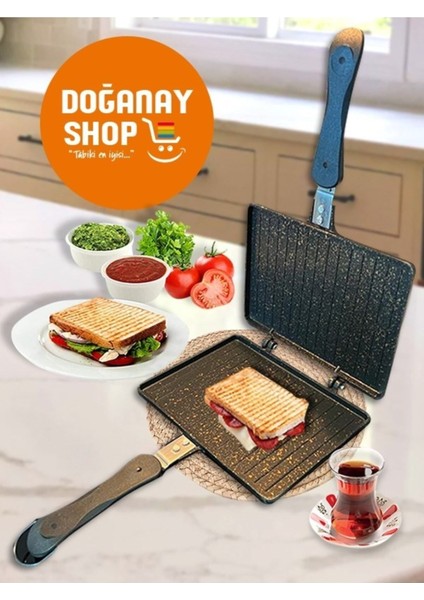 Ocak Üstü El Tost Makinesi Alüminyum Döküm