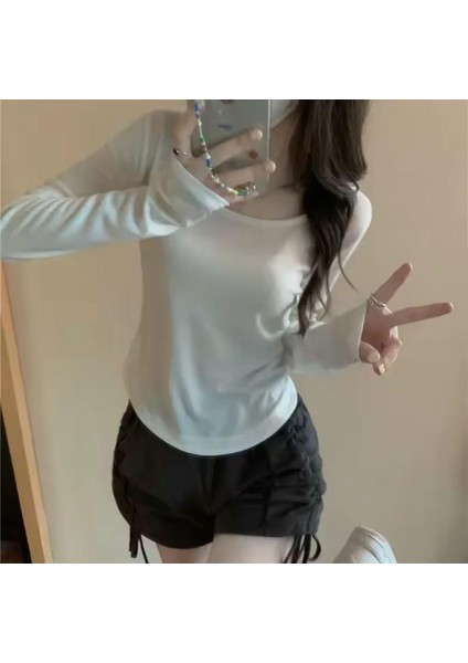 Uzun Kollu Y2K Cahron Basic Bodysuit