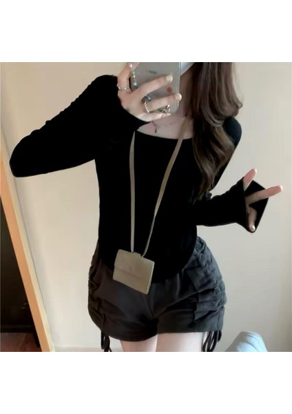 Uzun Kollu Y2K Cahron Basic Bodysuit