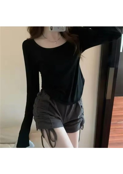 Uzun Kollu Y2K Cahron Basic Bodysuit modelleri