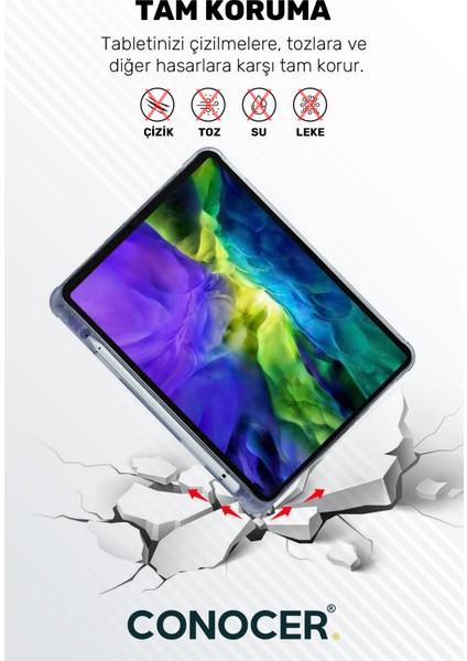 iPad 7. 8. 9. Nesil 10.2" Inç Tablet Kılıfı Kalem Bölmeli, Uyku Modlu, Katlanır, Tri Folding Stand indirimleri